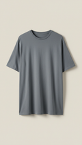 Slate Gray Flowing Cotton T-Shirt