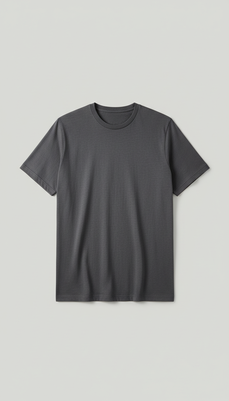 Slate Gray Cotton T-Shirt Essential